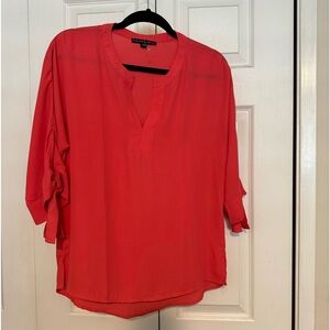 HARLOWE & GRAHAM Women’s Pink Tie Sleeve Blouse SZ S